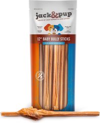 Jack & Pup 12-inch Junior Bully Stick Dog Chews, 5 count