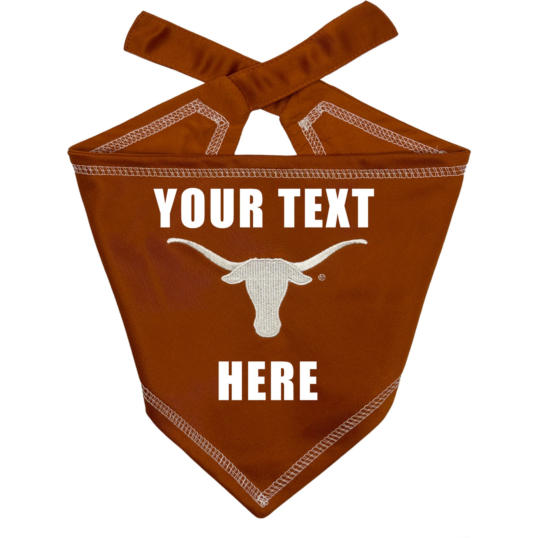 Pets First NCAA Texas Longhorns Personalized Dog Bandana, Small/Medium