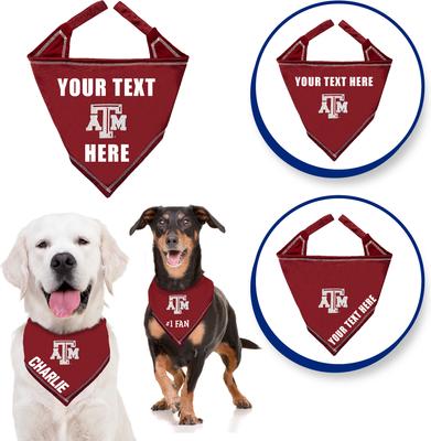 Show full view: Pets First NCAA Texas A&M Personalized Dog Bandana, Large/X-Large slide 4 of 6