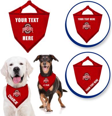 Show full view: Pets First NCAA Ohio State Buckeyes Personalized Dog Bandana, Large/X-Large slide 3 of 7