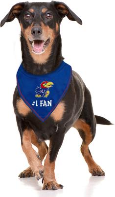 Show full view: Pets First NCAA Kansas Jayhawks Personalized Dog Bandana, Small/Medium slide 3 of 5