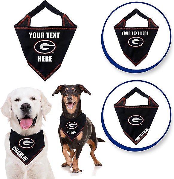 Show full view: Pets First NCAA Georgia Bulldogs Personalized Dog Bandana, Small/Medium slide 3 of 5