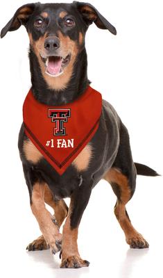 Show full view: Pets First NCAA Texas Tech Personalized Dog Bandana, Large/X-Large slide 4 of 5