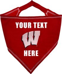 Pets First NCAA Wisconsin Badgers Personalized Dog Bandana, Small/Medium
