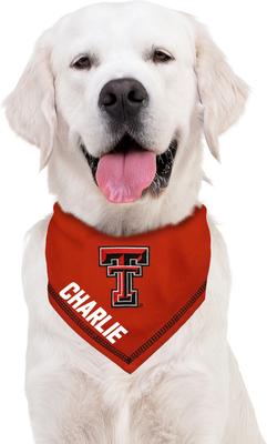 Show full view: Pets First NCAA Texas Tech Personalized Dog Bandana, Large/X-Large slide 5 of 5