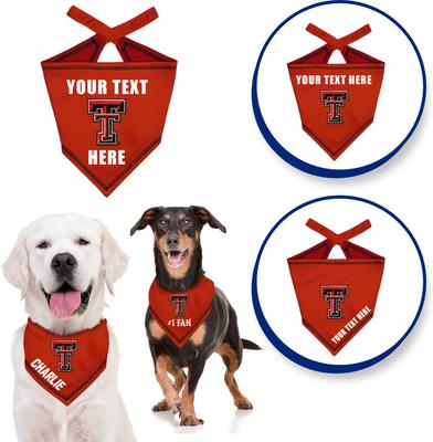 Show full view: Pets First NCAA Texas Tech Personalized Dog Bandana, Large/X-Large slide 3 of 5