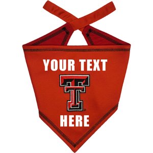 Pets First NCAA Texas Tech Personalized Dog Bandana, Small/Medium