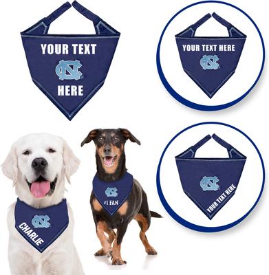 Show full view: Pets First NCAA North Carolina Tar Heels Personalized Dog Bandana, Small/Medium slide 4 of 6