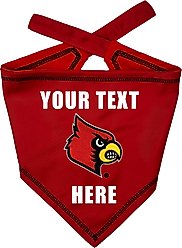 Pets First NCAA Louisville Cardinals Personalized Dog Bandana, Large/X-Large