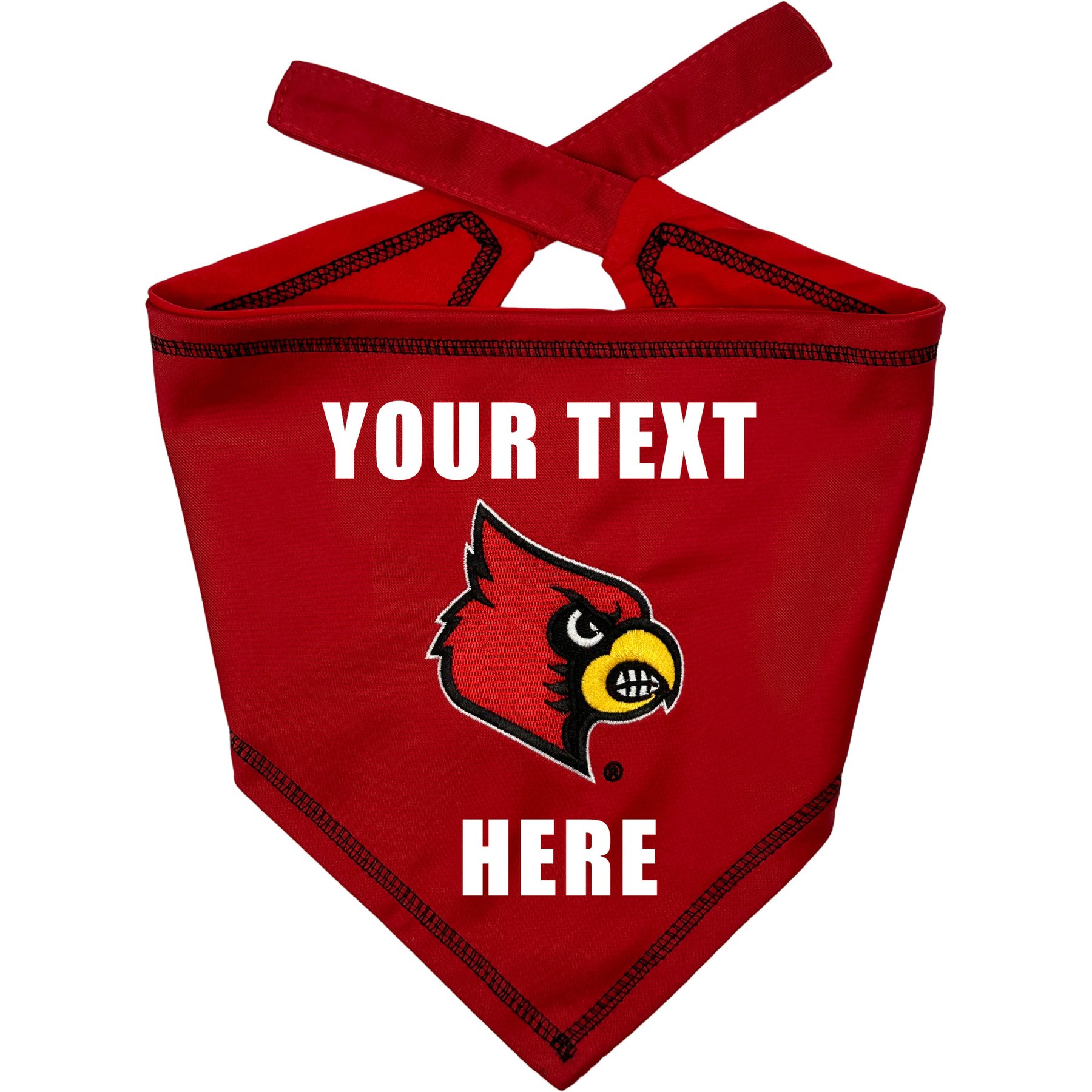Pets First NCAA Louisville Cardinals Personalized Dog Bandana, Small/Medium