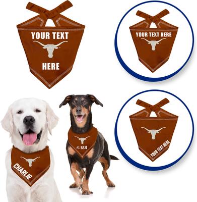 Show full view: Pets First NCAA Texas Longhorns Personalized Dog Bandana, Large/X-Large slide 3 of 5