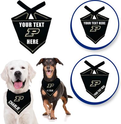 Show full view: Pets First NCAA Purdue Boilermakers Personalized Dog Bandana, Large/X-Large slide 4 of 6