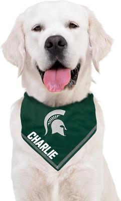 Show full view: Pets First NCAA Michigan State Spartans Personalized Dog Bandana, Small/Medium slide 5 of 5