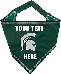 Pets First NCAA Michigan State Spartans Personalized Dog Bandana, Small/Medium