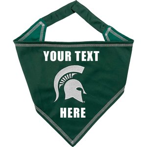 Pets First NCAA Michigan State Spartans Personalized Dog Bandana, Large/X-Large