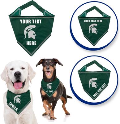Show full view: Pets First NCAA Michigan State Spartans Personalized Dog Bandana, Small/Medium slide 2 of 5