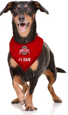 Show full view: Pets First NCAA Ohio State Buckeyes Personalized Dog Bandana, Large/X-Large slide 5 of 7