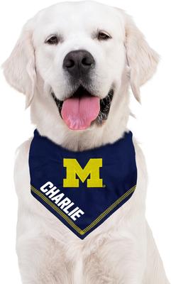 Show full view: Pets First NCAA Michigan Wolverines Personalized Dog Bandana, Small/Medium slide 5 of 5