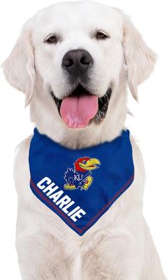 Show full view: Pets First NCAA Kansas Jayhawks Personalized Dog Bandana, Small/Medium slide 5 of 5