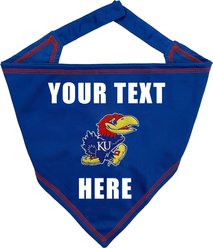 Pets First NCAA Kansas Jayhawks Personalized Dog Bandana, Small/Medium