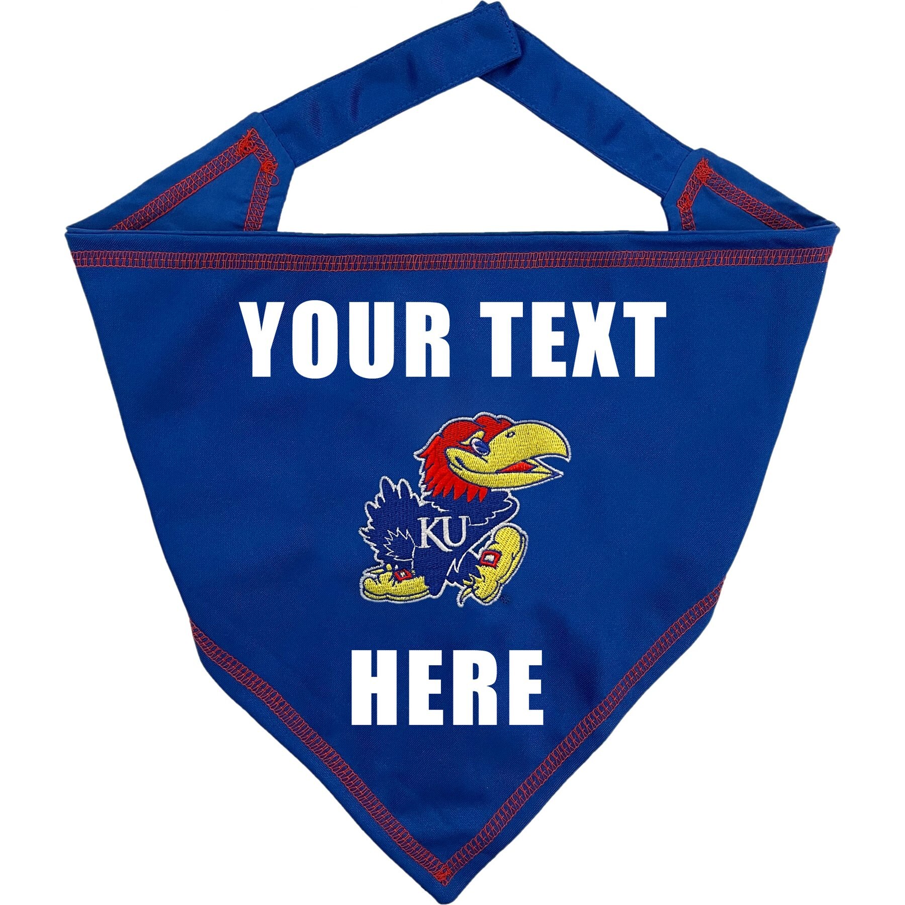 Pets First NCAA Kansas Jayhawks Personalized Dog Bandana, Small/Medium
