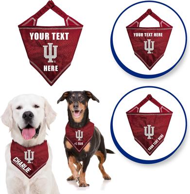 Show full view: Pets First NCAA Indiana Hoosiers Personalized Dog Bandana, Large/X-Large slide 4 of 6