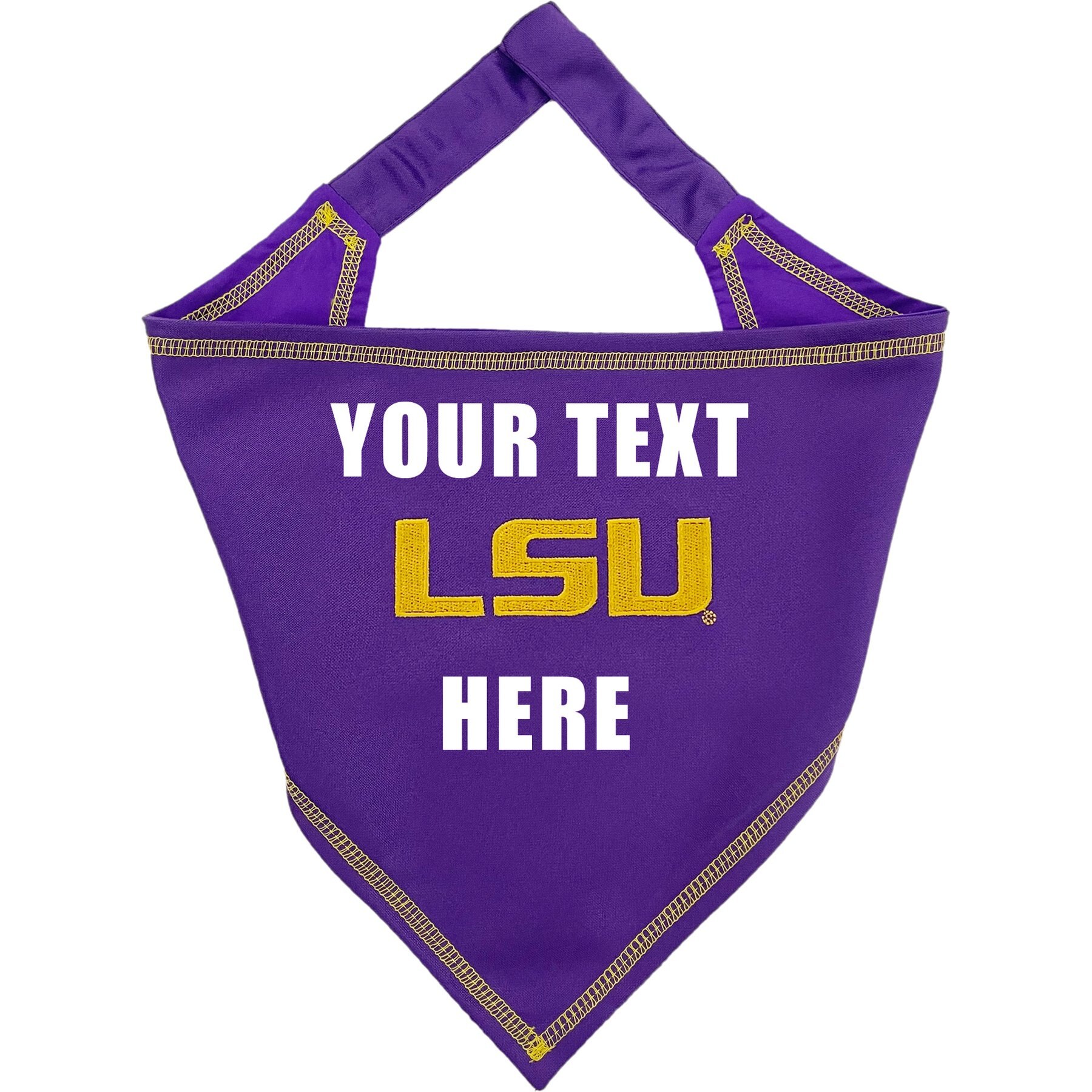Pets First NCAA Louisiana State Tigers Personalized Dog Bandana, Small/Medium