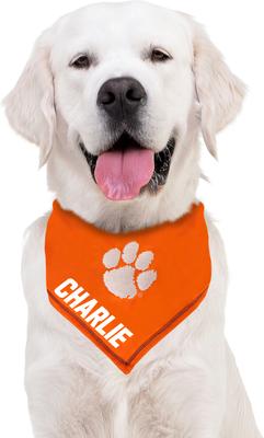 Show full view: Pets First NCAA Clemson Tigers Personalized Dog Bandana, Large/X-Large slide 5 of 5