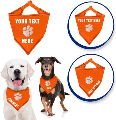 Show full view: Pets First NCAA Clemson Tigers Personalized Dog Bandana, Large/X-Large slide 3 of 5
