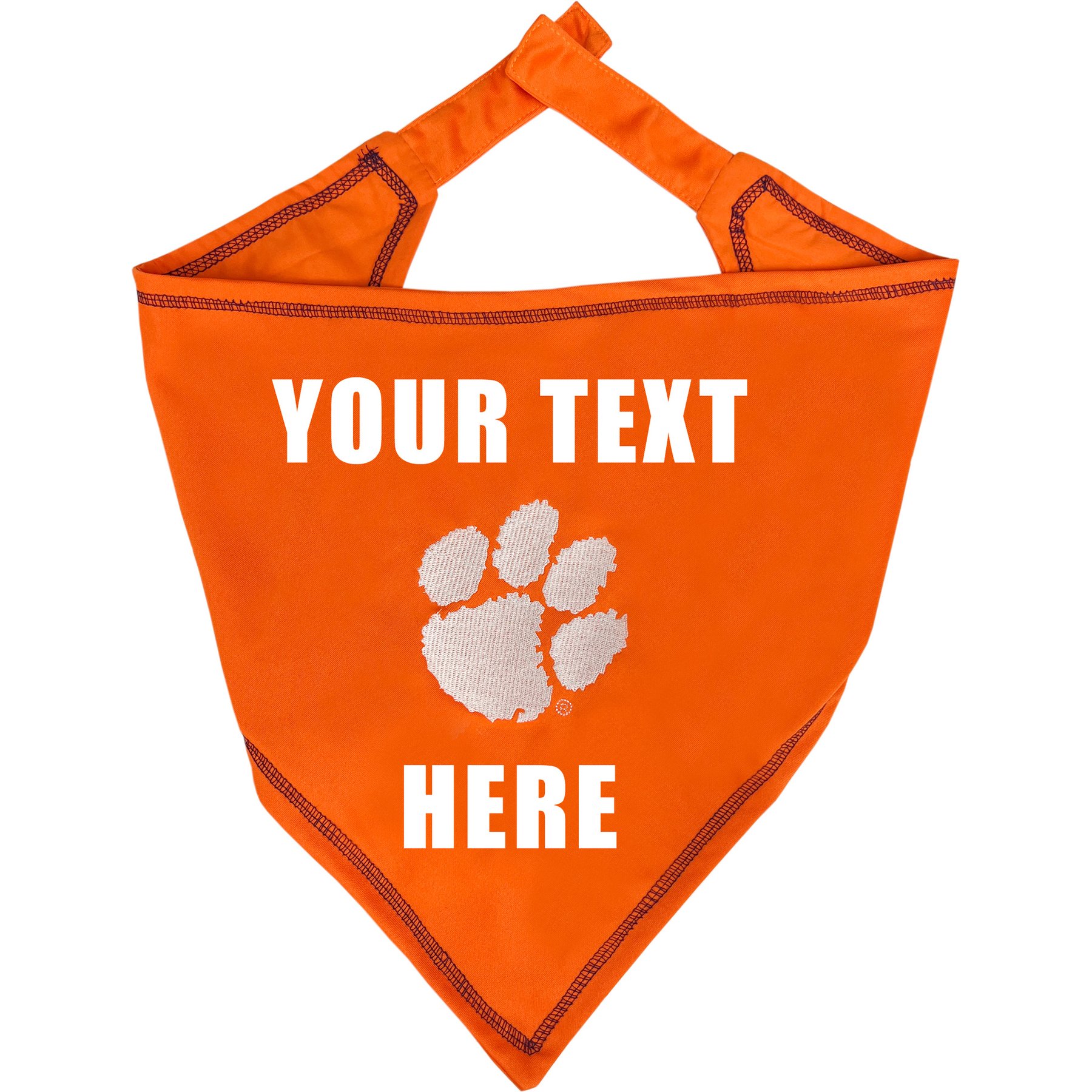 Pets First NCAA Clemson Tigers Personalized Dog Bandana, Small/Medium