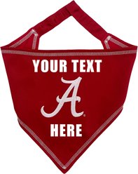 Pets First NCAA Alabama Crimson Tide Personalized Dog Bandana, Small/Medium