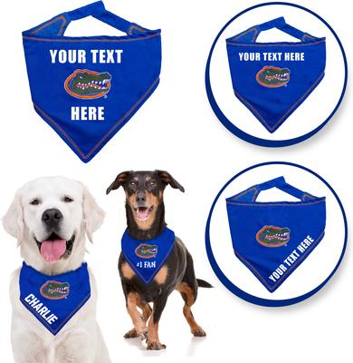 Show full view: Pets First NCAA Florida Gators Personalized Dog Bandana, Large/X-Large slide 4 of 6
