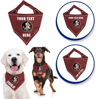 Show full view: Pets First NCAA Florida State Personalized Dog Bandana, Small/Medium slide 3 of 5