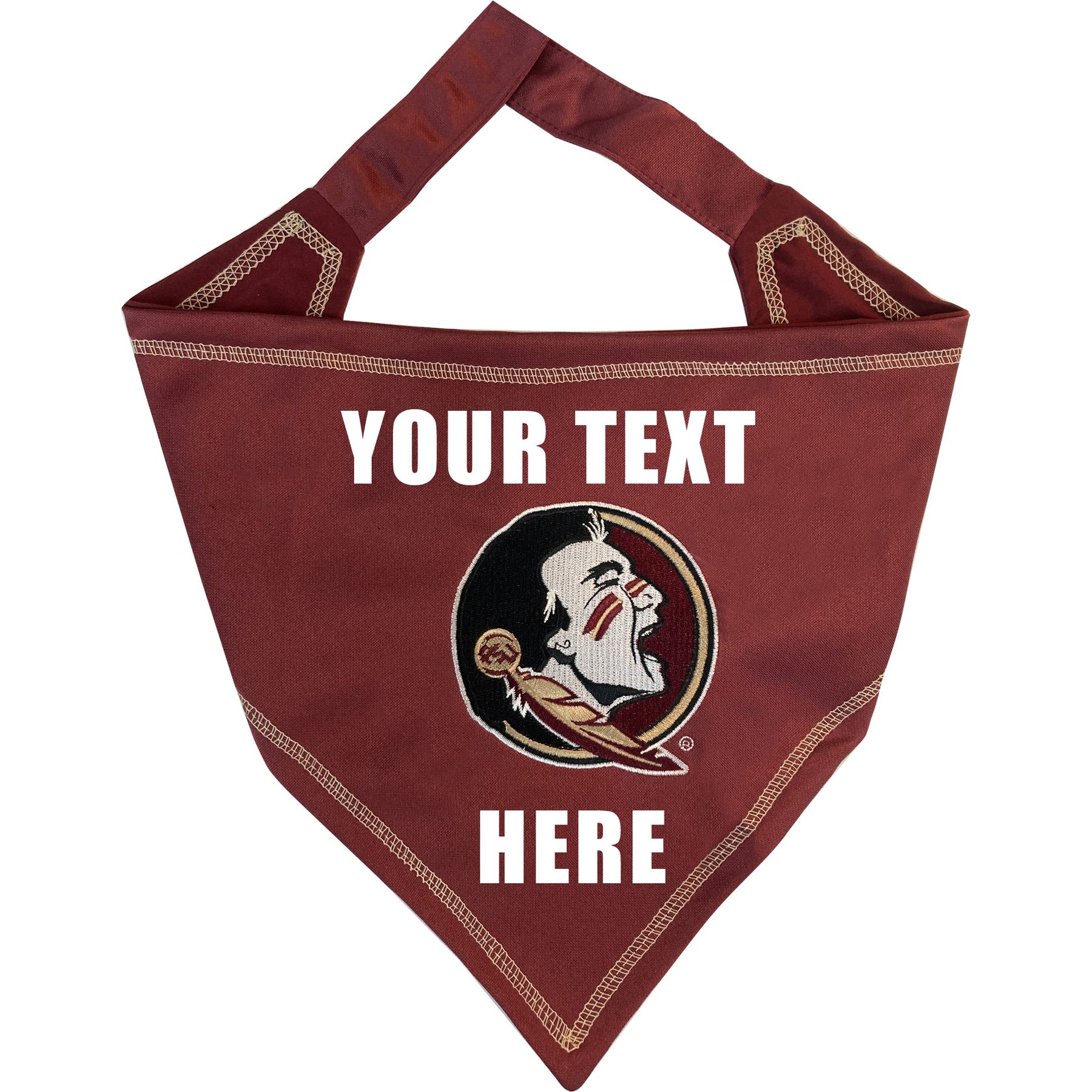 Pets First NCAA Florida State Personalized Dog Bandana, Large/X-Large