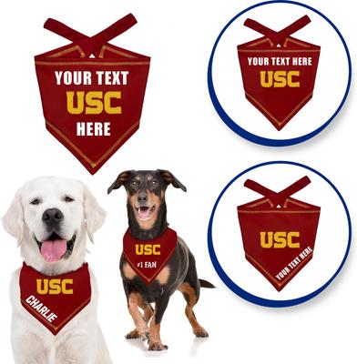 Show full view: Pets First NCAA Usc Trojans Personalized Dog Bandana, Small/Medium slide 4 of 6