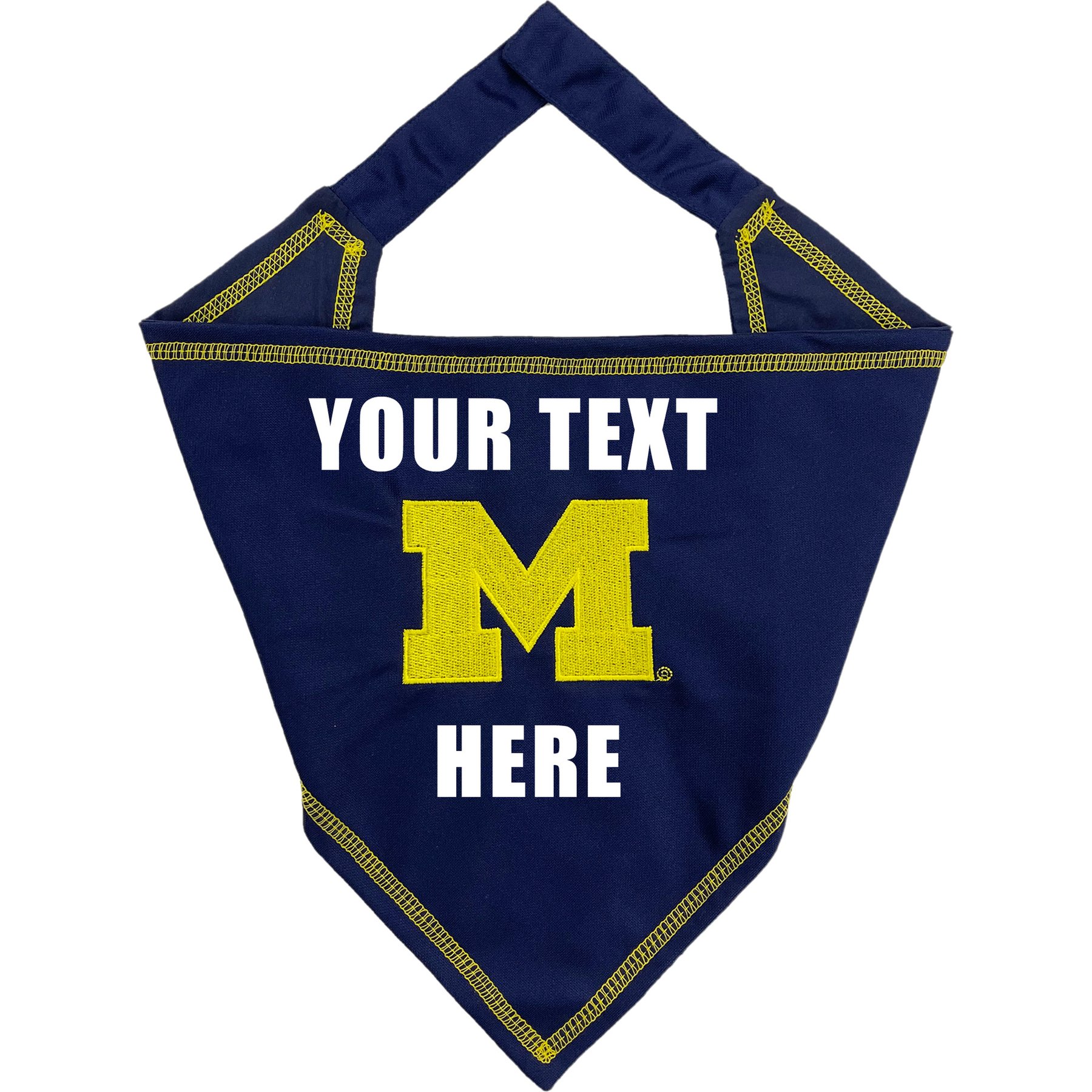 Pets First NCAA Michigan Wolverines Personalized Dog Bandana, Small/Medium