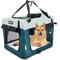 Show in main carousel: GOOPAWS 3-Door Collapsible Soft-Sided Dog & Cat Crate, Teal Blue, Large slide 1 of 8