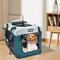 Show in main carousel: GOOPAWS 3-Door Collapsible Soft-Sided Dog & Cat Crate, Teal Blue, Small slide 7 of 9
