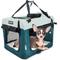 Show in main carousel: GOOPAWS 3-Door Collapsible Soft-Sided Dog & Cat Crate, Teal Blue, Small slide 1 of 9