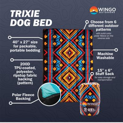 Show full view: Wingo Outdoors Trixie Dog Pack Bed, 40 x 27 inches, Wingo Mosaic slide 4 of 6