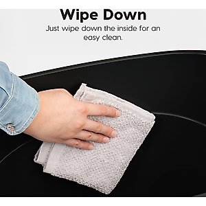 IRIS Large Round Top Entry Cat Litter Box & Scoop, Black/White