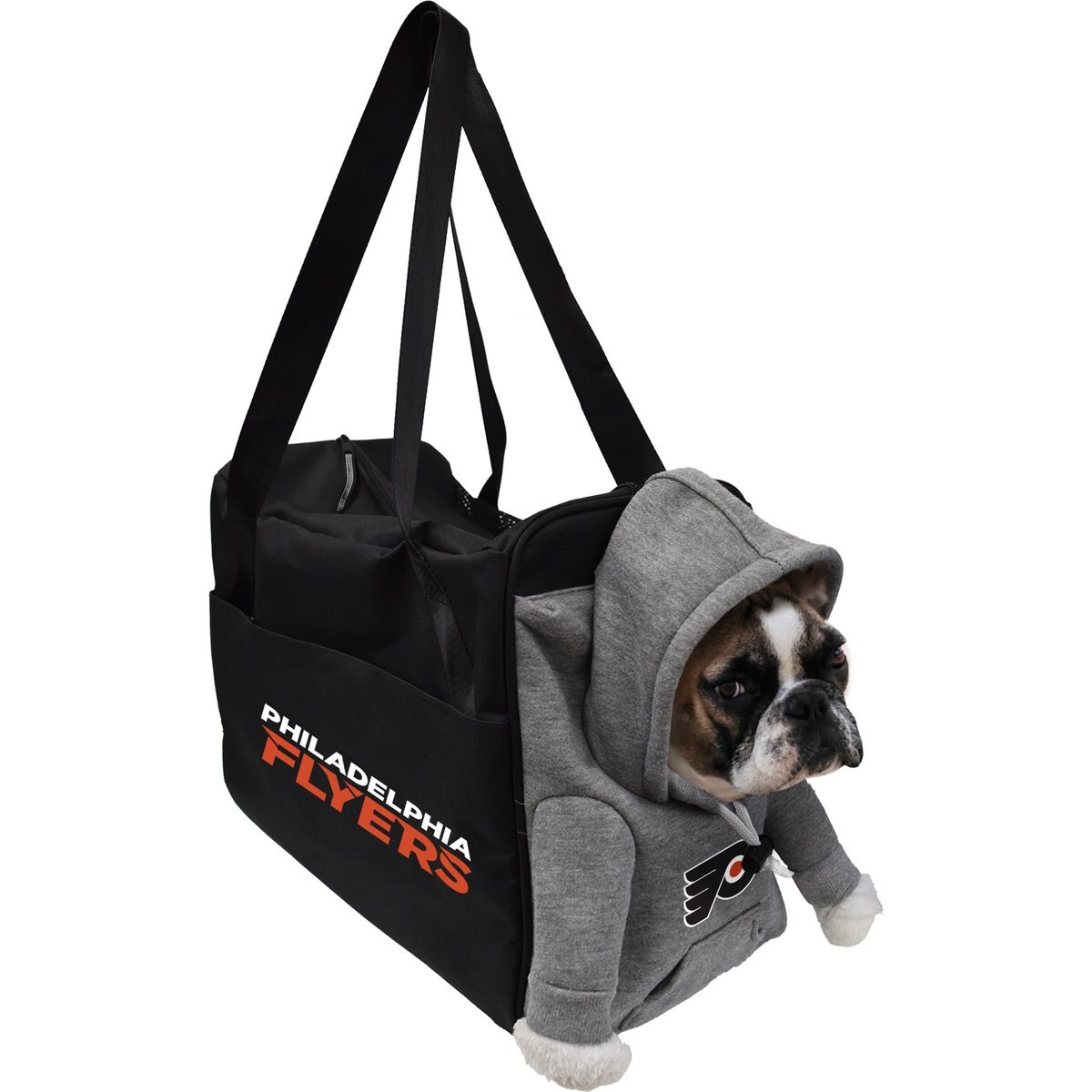 Littlearth NHL Furry Fan Airline-Approved Dog & Cat Carrier Bag, Philadelphia Flyers