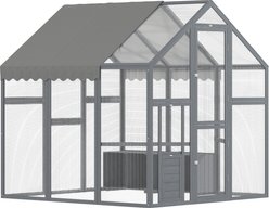 PawHut Wooden Chicken Run, 6 to 8 Chicken Capacity