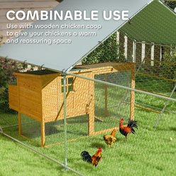 PawHut Metal Chicken Run, 24 to 30 Chicken Capacity slide 2 of 9