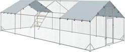 PawHut Metal Chicken Run, 24 to 30 Chicken Capacity