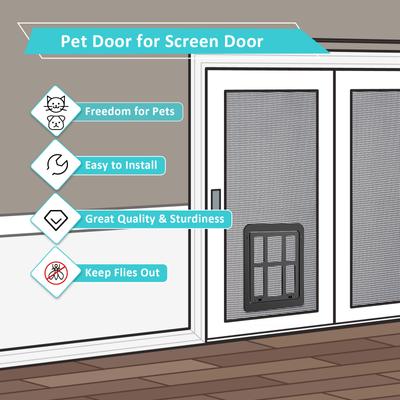 Show full view: Ownpets Lockable Screen Dog Door, Black slide 5 of 7