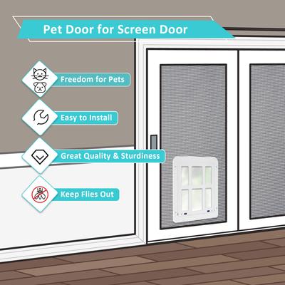 Show full view: Ownpets Lockable Screen Dog Door, White slide 6 of 8