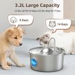 Casfuy PWS-136 Ultra Quiet Stainless Steel Dog & Cat Water Fountain
