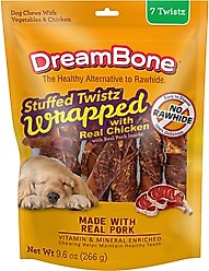 DreamBone Stuffed Twistz Dog Chews, 7 count