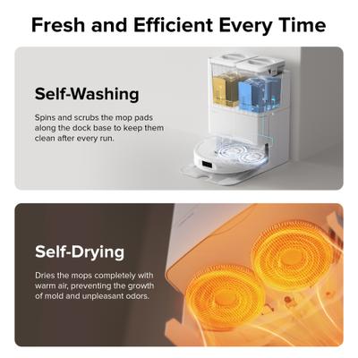 Show full view: Roborock Qrevo S Self-Emptying Smart Robot Vacuum & Mop, White slide 9 of 9